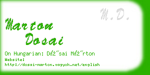 marton dosai business card